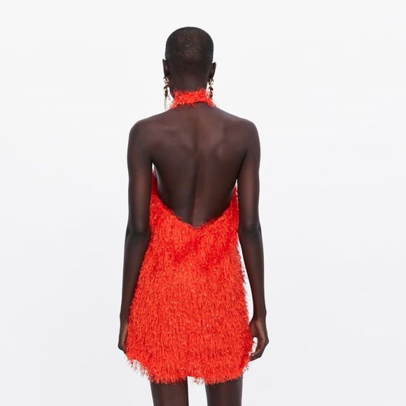 πHOST PICKπFRINGED HALTER DRESS - Picture 3 of 6